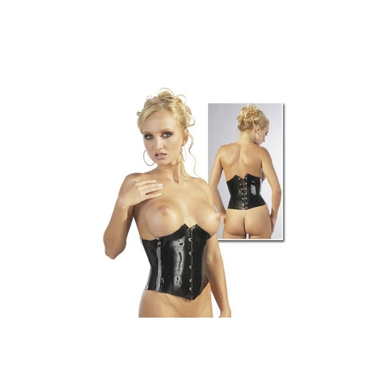 Корсет до груди латексный черный XXL 29000761060-PRM в интернет магазина секс шоп Magic Night