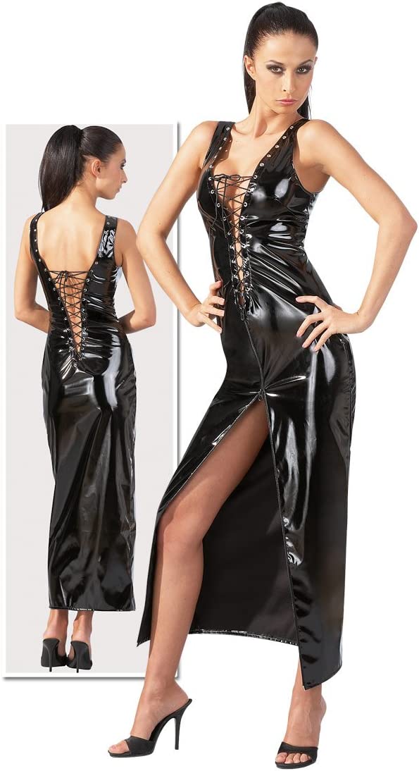 Платье лакированное чернное S 28500011020-PRM в интернет магазина секс шоп Magic Night