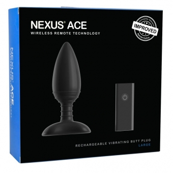 вибровтулка nexus ace l, черная, ace002