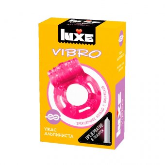 виброкольцо luxe vibro ужас альпиниста + презерватив 1 шт., 141056