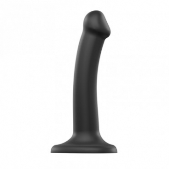 фаллоимитатор strap-on-me dildo dual density semi-realistic гнущийся, черный s, 17 см, 6013137