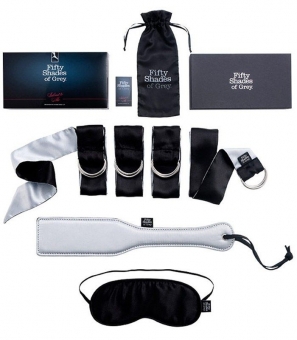 Набор аксессуаров First Time Bondage Kit черный с серым FS-40184-PRM в интернет магазина секс шоп Волшебная ночь 